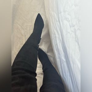 Above knee black boots